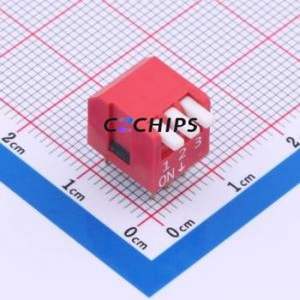 DSDP03LHGETR DIP Switch Switch Piano Key Single Pole Single Throw 3 PC Pin - Product Image 1