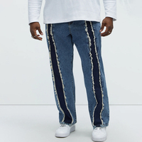 XJYD Fournisseur de Vêtements Tendance – Jean en Denim Délavé et Lavable 100% Coton avec Patchs et Logo Personnalisé – Style Vintage pour Homme