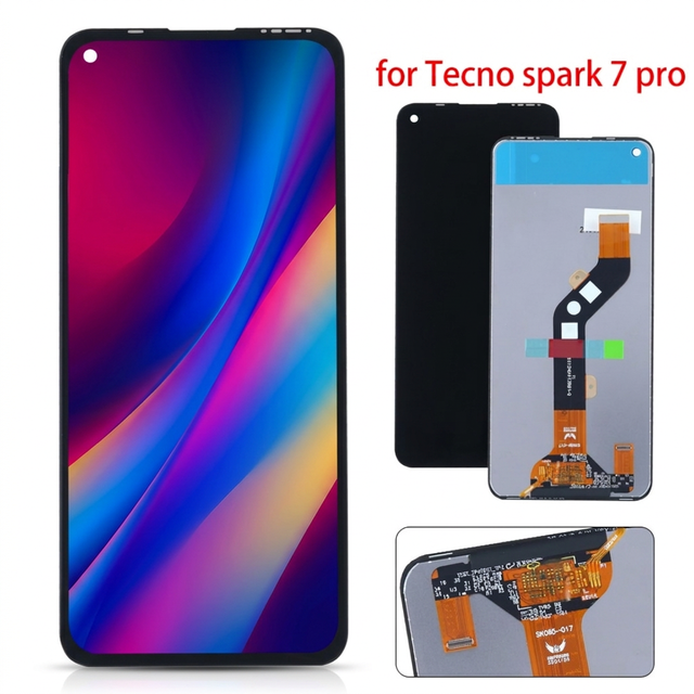 Wholesale 6.6" OLED Touch Digitizer Display Assembly Compatible for Tecno Spark 7 Pro Mobile Phone LCD Replacement Spare Parts