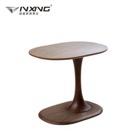 Table basse élégante et moderne en noyer jaune-vert pour salon
