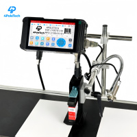 Mesin Pengkode Otomatis 4POLETECH 7 Inci 12.7mm 28 Bahasa, Printer Tanggal Kedaluwarsa, Printer Inkjet Online, Printer TIJ