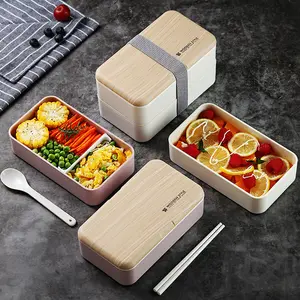 午餐盒勺叉洗碗机安全微波炉食品级双酚a免费材料便当盒成人儿童便当盒