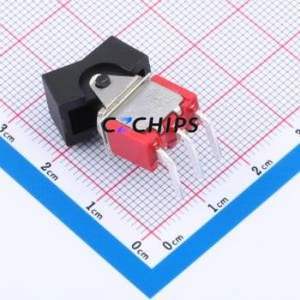 3MS1J1021M6QES Rocker Switch Through hole Component (THT) Switch Concave Bend Solder Tab Black 2A - Product Image 2