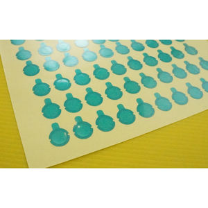 Hojas adhesivas acrílicas de doble cara de 0,1mm de espesor Material PET Etiquetas autoadhesivas con logotipo personalizado troquelado - Product Image 3