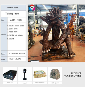 Statue d'homme-arbre animatronique grandeur nature, modèle parlant Treant, structure en acier métallique, télécommandé, pour <span class=keywords><strong>parc</strong></span> d'attractions - Product Image 5