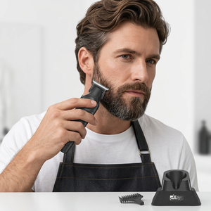 Cortadora de Cabello DSP para Hombre, Cuchillas de Acero Inoxidable con Recubrimiento de Titanio, 4 Peines Ajustables (1-4mm), Afeitadora Inalámbrica Recargable para el Hogar - Product Image 2