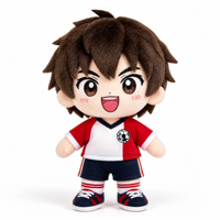 Peluche Garçon Joyeux et Mignon, Logo Personnalisé, Marque OEM, Fourniture en Gros, Cadeau Promotionnel pour Enfants, Coton Certifié CE, PP