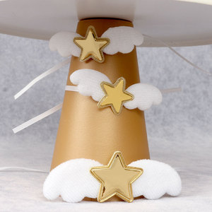 Pentagramma piccole ali budino bottiglia cinghie matrimonio dessert tavolo layout <span class=keywords><strong>festa</strong></span> di compleanno <span class=keywords><strong>festa</strong></span> del bambino decorazione fiori legati 5 pezzi - Product Image 3