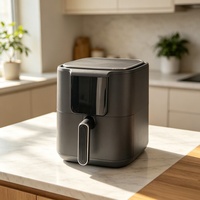 Friteuse à air numérique 1200W 6L avec écran intelligent pour usage domestique et extérieur