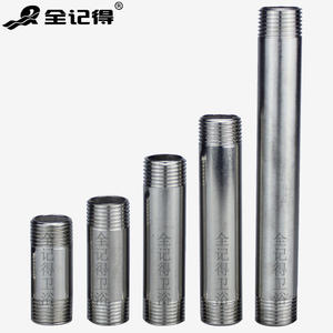 Accesorio de Extensión de Tubería Roscada Extendida de 4 Puntos de Acero Inoxidable DN15, Rosca Corta, Línea de Soldadura ERW Directa de Agua, Estándar ASTM - Product Image 1