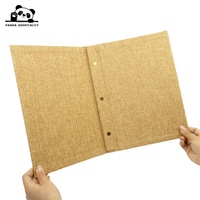Couverture de menu en carton personnalisée avec impression personnalisée pour restaurant rustique, nourriture et boissons, avec plaque en bois