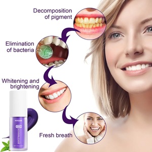 Mint <strong>Toothpaste</strong> Hotel Use Oral Cleaning Teeth Repair Paste <strong>Purple</strong> Orange Chemical Formula Removes Stains Whitens Teeth Home - Product Image 2