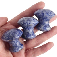 Masseur facial Gua Sha en forme de champignon en quartz rose naturel et obsidienne noire pour le cou, le visage et le massage des yeux