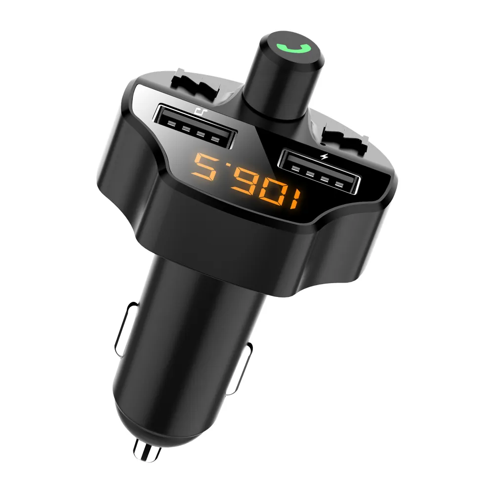 Factory direct supply T66 BT FM Transmitter Car Kit USB Charger MP3 Player Handsfree for most smartphones/tablets