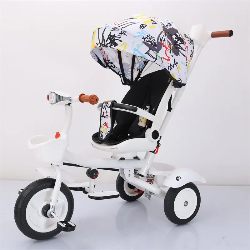 Tricycle en métal pour enfants de 1 à 6 ans, jouet plein air, poussette, vente en gros, nouvelle collection