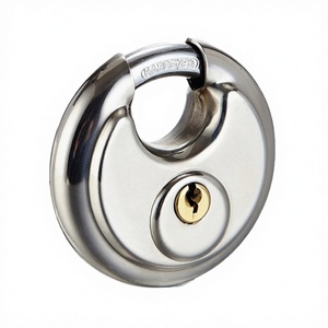 USA Waterproof Self Storage Door Stainless Steel Chrome-Plated Disc Lock 70mm Uncuttable Ball Bearing Locking - Product Image 1
