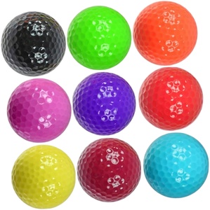 Manufacture Wholesale <b>Golf</b> Range Ball Monochrome Print Bright Blue Pink Red Yellow Lavender Multi Purple Synthetic Rubber DuPont - Product Image 1