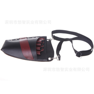 Custom leather <b>hairdressing</b> scissor <b>case</b>, <b>hairdressing</b> tool bag, storage bag, waist bag, shoulder bag, professional tool bag - Product Image 5