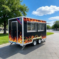 Équipement de barbecue en fibre de verre, camions de cuisine, remorques de vente, chariots à café mobiles, kiosques, cadre en acier inoxydable résistant à la rouille
