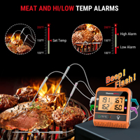 Para ThermoPro TP829 150M Termómetro de cocina inalámbrico digital 4 sondas Cocina de carne hecha de plástico duradero
