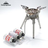 Convertisseur d'isobutane 3-en-1 Adaptateur de cuisinière à gaz Outils de tête en alliage d'aluminium pour camping en plein air Randonnée Accessoire de conversion de réservoir de gaz