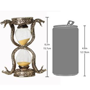 Xinzhirun Gothic rắn đồng hồ cát 6in 15 PHÚT, vàng cổ điển cát hẹn giờ thần thoại bàn trang trí Tượng Quà Tặng - Product Image 3