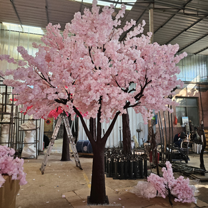 Arbre de table artificiel en fleurs de cerisier de 1 m, 1,5 m avec branches remplaçables, branches courbées artificielles pour mariages en extérieur - Product Image 1
