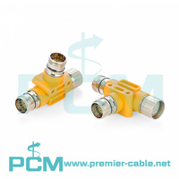 Adaptateur en T de signal M23 12 broches mâle vers femelle pour l'automatisation industrielle Encodeur Moteur servo DeviceNet Fieldbus
