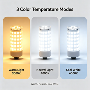 High lighting light <b>bulb</b> 6.5W AC/DC12V Ceramic+PC Cover No Flicker Eye protection High Brightness G4/GY6.35 LED Lamp - Product Image 3