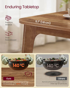 <span class=keywords><strong>Table</strong></span> de cuisine en bois <span class=keywords><strong>VASAGLE</strong></span> avec pieds effilés, <span class=keywords><strong>table</strong></span> à <span class=keywords><strong>manger</strong></span> extensible moderne pour 4/6/8 personnes - Product Image 6