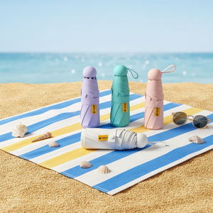 12 couleurs <span class=keywords><strong>parapluie</strong></span> <span class=keywords><strong>pliant</strong></span> manuel avec option de logo personnalisé <span class=keywords><strong>Meilleur</strong></span> mini <span class=keywords><strong>parapluie</strong></span> compact de poche à cinq volets - Product Image 2