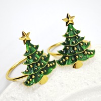 Clips de serviettes de table sur le thème de Noël pour hôtels, best-sellers. Décoration de table de restaurant