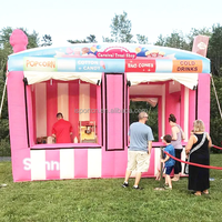 Carrito de Helados Inflable Gigante, Puesto de Comida Inflable Grande con Modelo de Helado para Eventos al Aire Libre y Carnavales
