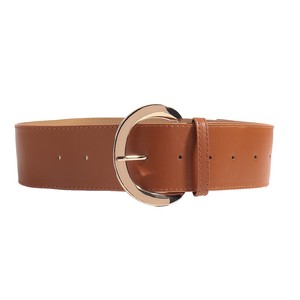 Ceintures larges en cuir PU tendance pour femmes avec une grande <span class=keywords><strong>boucle</strong></span> <span class=keywords><strong>dorée</strong></span>. - Product Image 4