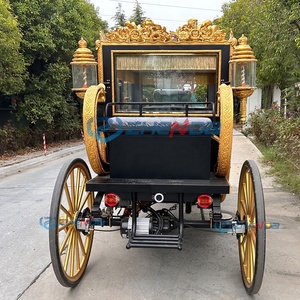 Charrette royale électrique de luxe noire pour transport spécial, chariot de mariage à vendre - Product Image 3