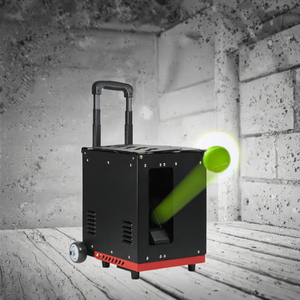 Machine à lancer des balles de tennis portable en aluminium avec télécommande, vitesse réglable, angle de lancement, capacité de 80+ balles pour l'entraînement en extérieur - Product Image 3