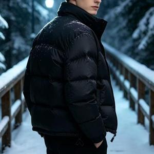 Veste d'hiver légère et chaude, coupe-vent, à capuche, en duvet, pour zones froides - Product Image 3