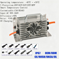 Chargeur de batterie intelligent rapide 72V 20A robuste à prix d'usine pour balayeuses électriques industrielles, chariots élévateurs et voiturettes de golf
