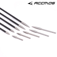 ACCMOS ID 4.2mm 80/100/120/150/170/200gn Têtes de flèche d'arc faites à la main pour tous les matériaux d'arbre Têtes de flèche solides pour la chasse
