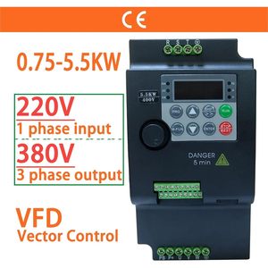 EDSJTZRSQ Variador de Frecuencia Variable (VFD) Entrada 220V Salida 380V 0.75 1.5 2.2 3.7 4 5.5KW Control de Velocidad para Motor Trifásico - Product Image 6