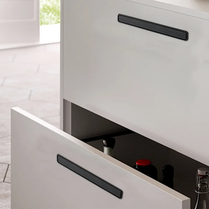 Poignée de meuble en alliage d'aluminium noire invisible encastrée, moderne et simple, pour armoire, meuble à chaussures, porte coulissante dissimulée à rainurage - Product Image 6