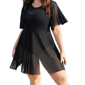 Traje <span class=keywords><strong>de</strong></span> <span class=keywords><strong>Baño</strong></span> <span class=keywords><strong>de</strong></span> una Pieza <span class=keywords><strong>de</strong></span> Malla Transparente para Mujer, Talla Grande, con Logotipo Personalizado, con Parte Inferior Integrada, Almohadillas Extraíbles, Tirantes Ajustables - Product Image 4
