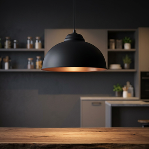 Modern Iron <b>Square</b>/Oval Pendant <b>Light</b> Gold/Black Finish Adjustable Height Dimmable Eye-Caring Easy Home Office - Product Image 1
