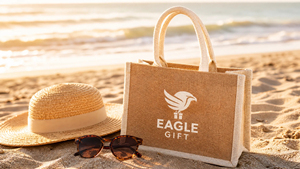 กระเป๋าผ้ากระสอบธรรมชาติ Eagle Gift สีพื้น สไตล์มินิมอล แบบเปิดด้านบน ใช้ได้ทุกฤดู - Product Image 2
