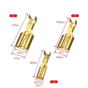 4.8MM 2.8mm Heat Resistant Female Terminals 6.3MM Plug-in Terminal Female Connector for Spring Water <b>Kettle</b> <b>Temperature</b> <b>Control</b> - Product Image 2