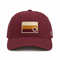 Casquette de baseball en coton Dobby rayée en gros avec patch tissé, article de catalogue courant, produit culturel, chapeau, OEM, marque privée, fourniture pour musées