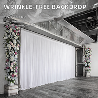 Kit de rideaux de scène extérieurs élégants et durables en aluminium de 3 m x 6 m avec doubles barres transversales pour mariages et fêtes