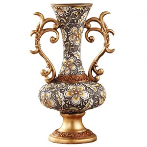 European-style High-end Home Accessories Vase <b>Ornaments</b> Vintage Luxury Resin Decoration <b>Ornaments</b> New House Living Room <b>Flower</b> - Product Image 5