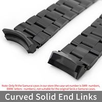 Bracelet en acier samouraï MOD compatible avec le boîtier de montre SKX, bracelet brossé, fermoir à double verrouillage avec bouton poussoir, accessoires de remplacement pour montres