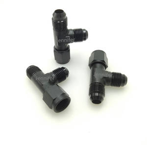 Lega di alluminio Billet nera an10-10 (10AN) a 2 x An10 (10AN) giunzione a 3 vie T Block Flare femmina adattatore maschio un raccordo fule - Product Image 2